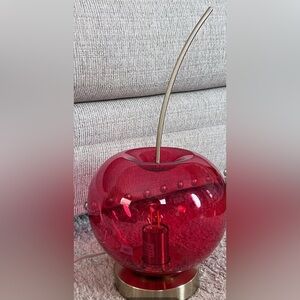 Red Glass Cherry Lamp
